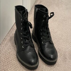 Nordstrom water resistant lace up combat boot